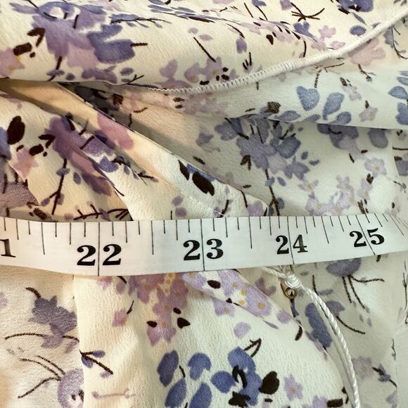 Bishop + Young Camille Flutter Sleeves Blouse Botanical Print Size XL Casual - Picture 11 of 12